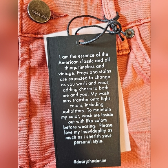 Dear John Women's American Classic Denim Shorts in Chalk Pink, Size 28 - Picture 11 of 12